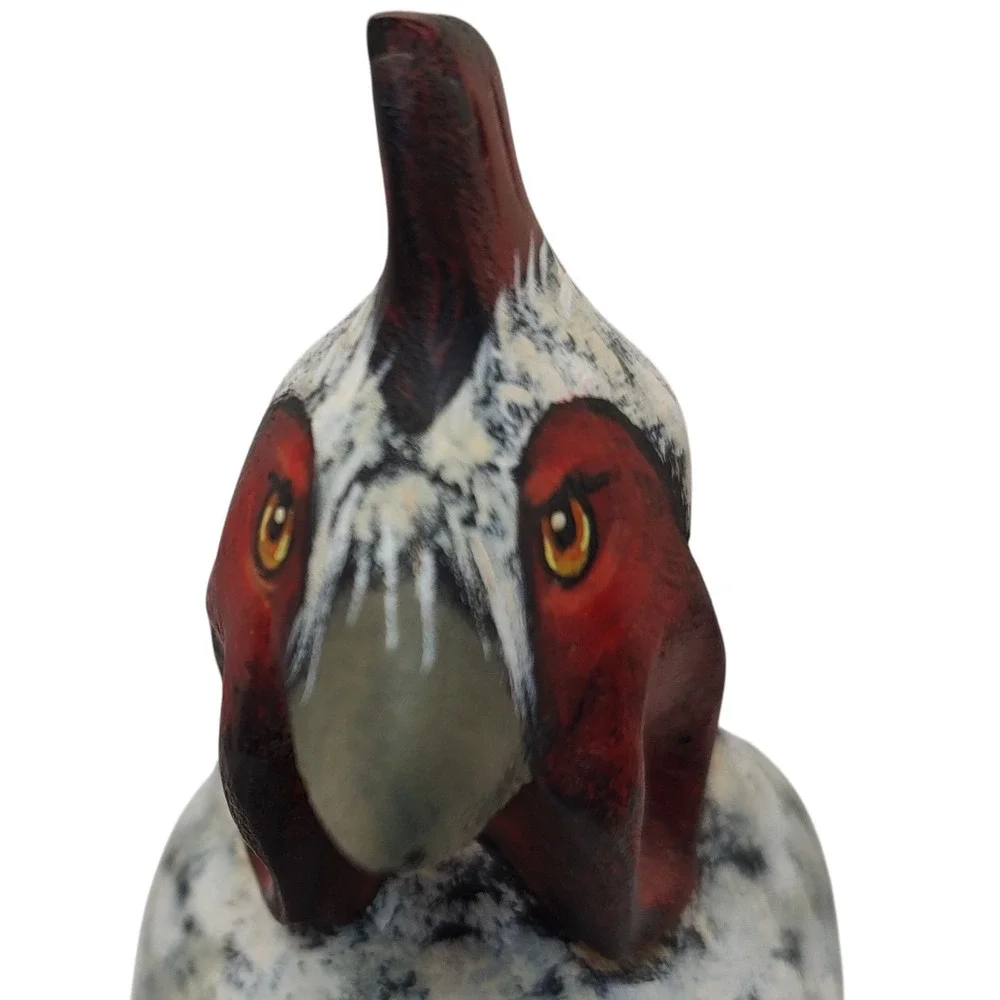 Vintage Handmade Chicken and Rooster Wooden Signed‎ Decorative Set of Two 2000